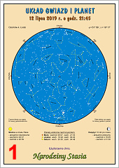 Okolicznościowa mapa nieba wzór 1