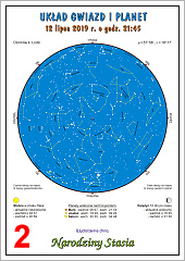 Okolicznościowa mapa nieba wzór 2